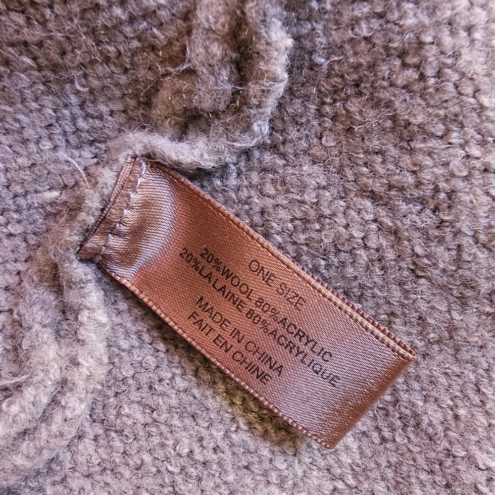 Anthropologie gray warm and cozy‎ woolen cardigan OS